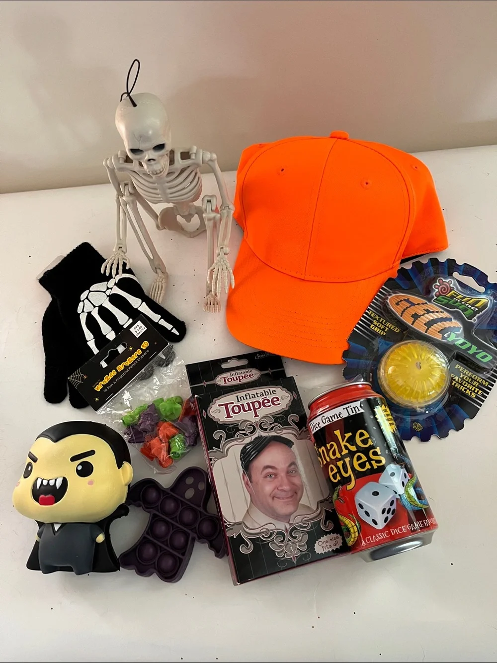 Orange Pumpkin Kids Costume Bucket with Halloween Accessories